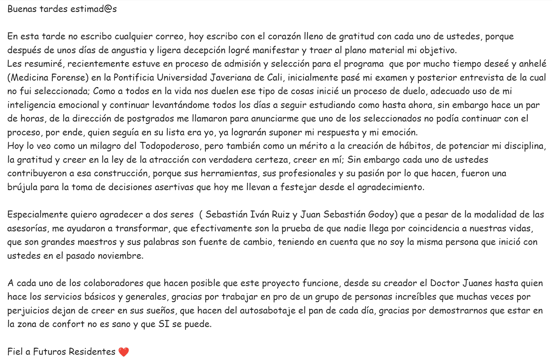 Testimonio