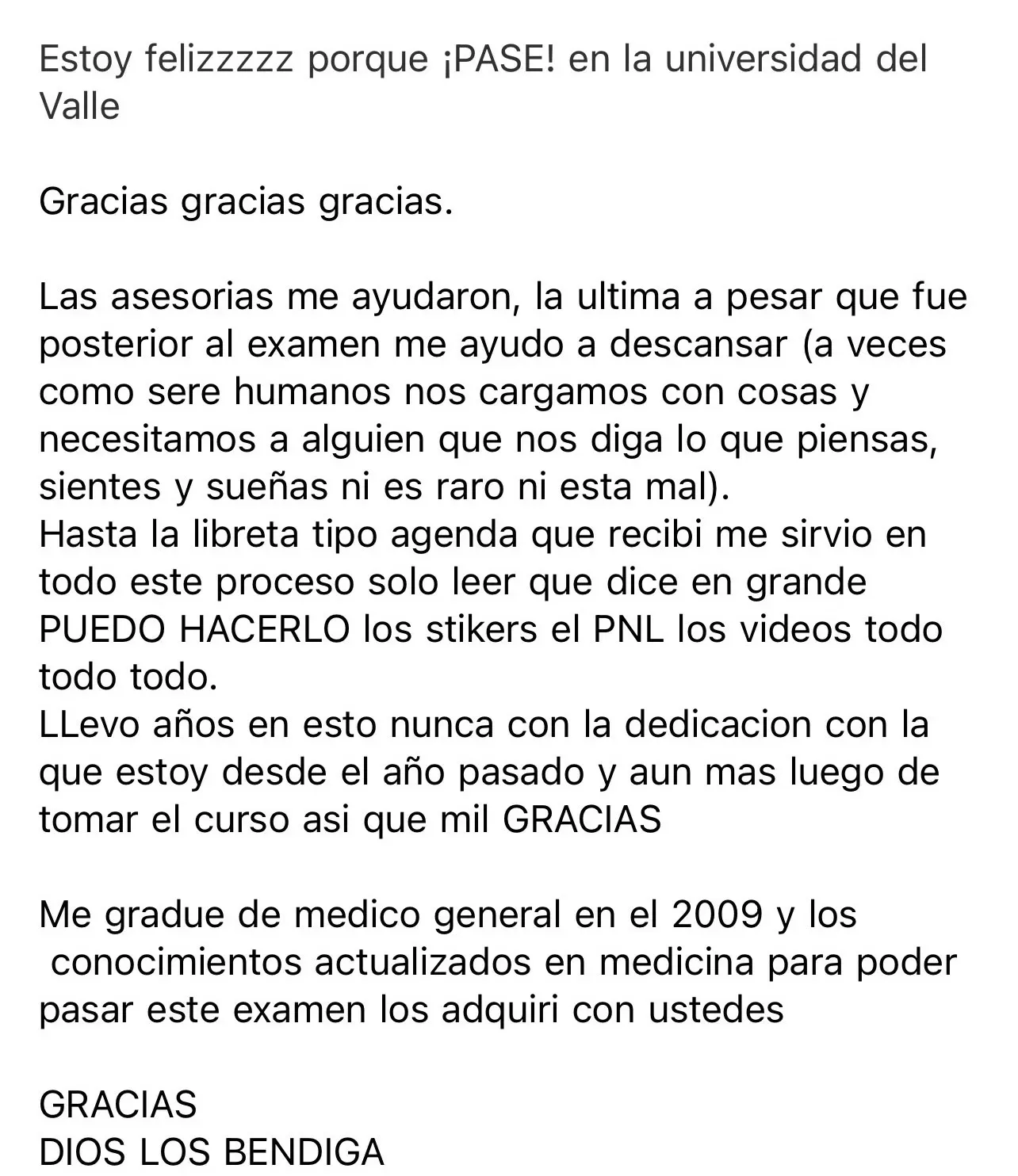 Testimonio