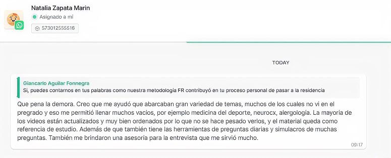 Reseña de usuario